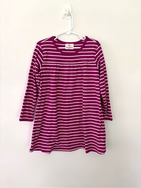 Hannah Andersson Striped Purple Dress Size S #0191
